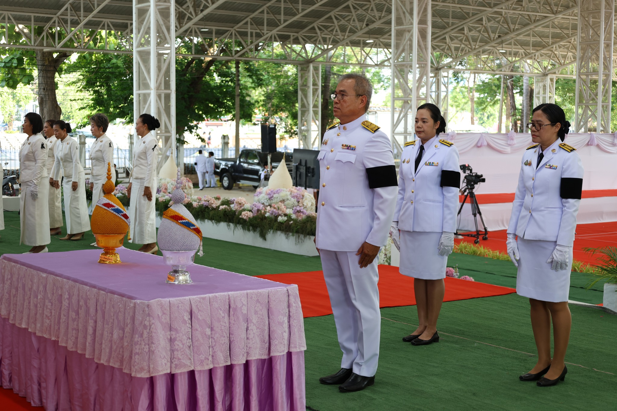 พิธีถวายเครื่องราชสักการะ วางพานพุ่ม และพิธีถวายพระพรชัยมงคล กิจกรรมเฉลิมพระเกียรติ สมเด็จพระนางเจ้าฯ พระบรมราชินี เนื่องในวั